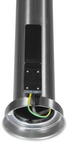 Paletto da giardino con Sensore Movimento 1m in Acciaio Inox E27 Colore Inox