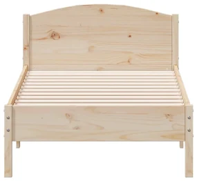 Giroletto con testiera 90x190 cm in legno massello di pino