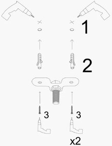 Lampadario a cavo KEM 7xE27/40W/230V dorato
