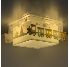 Dalber 63536 - Plafoniera per bambini TRAIN 2xE27/60W/230V
