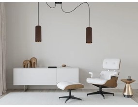 Lampadario a sospensione AVALO 2xE27/60W/230V marrone/rame