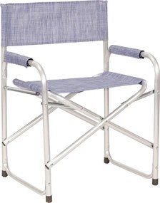 Sedia richiudibile per esterni in alluminio regista mare in textilene Blu Denim