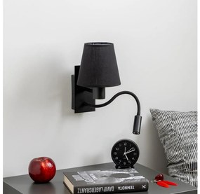 Brilagi - Applique a LED NUBILA 1xE27/25W/230V + LED/3W nero