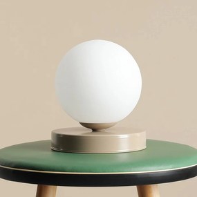 ALDEX Lampada da tavolo Joel, altezza 17 cm, beige/bianco