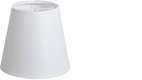 Paralume a clip in lino bianco 12 cm rotondo