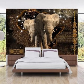 Fotomurale adesivo  Brown Elephants  Larghezza x Altezza Home decor 147x105