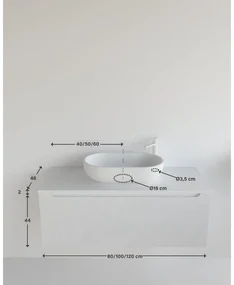 Mobile da bagno sotto lavabo MADERO carbone laccato L 100.5 x H 46 x P 46 cm 1 cassetto, lavabo non incluso