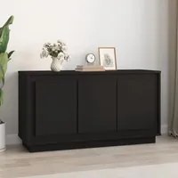 Credenza Nera 102x35x55 cm in Legno Multistrato 831886