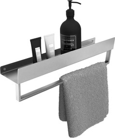Mensola da bagno SF01 45cm steel brush