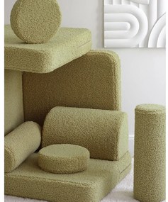 Divano per bambini verde con rivestimento in bouclé 132 cm Settee – Wigiwama