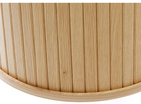 Cassettiera di colore naturale con effetto rovere con ante scorrevoli 120x76x45 cm Nola – Unique Furniture