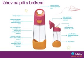 Bottiglia con cannuccia 600 ml – lilac pop