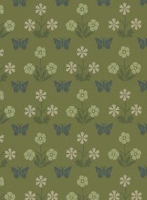 Little Greene Tapete Burges Butterfly - Garden