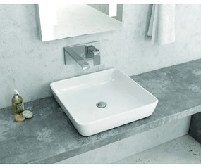Kamalu - lavabo bagno quadrato 46cm litos-p105
