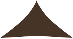 Parasole a Vela Oxford Triangolare 3,5x3,5x4,9 m Marrone