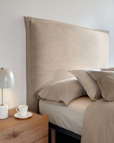 Kave Home - Testiera sfoderabile Tanit in lino beige per letto da 200 cm