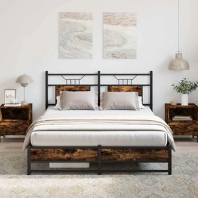 Giroletto Senza Materasso Rovere Fumo 140x200 Cm İn Truciolato /