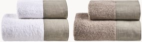 Set di 4 asciugamani in spugna di cotone Azul