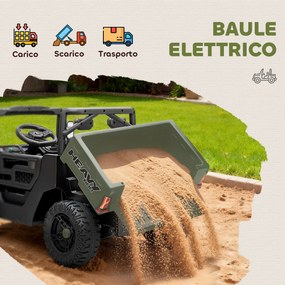 Macchina Elettrica Bambini 12V con Telecomando Sospensioni Bagagliaio e Musica Età 3-8 Anni Verde...
