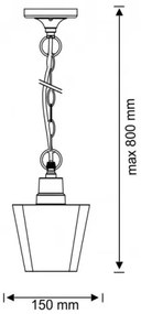 Lampadario da esterno GIZA 1xE27/10W/230V IP44