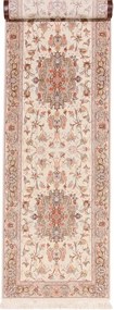 Tabriz Tappeto 90 x 340 Beige (Iran) Annodato A Mano