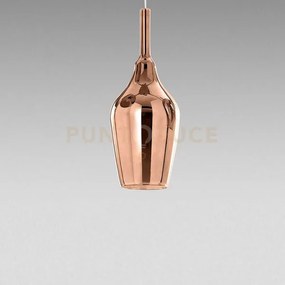 Ofelia s/12 mini - vetro  rame specchiato e portalampada bianco 1 l...