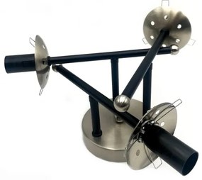 Lampadario a plafone MALENA 3xE14/5W/230V nero/fumé