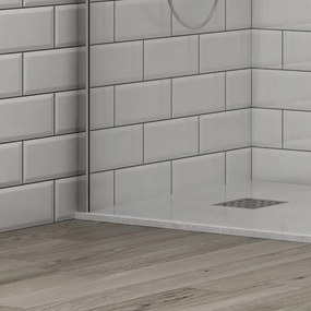 Doccia walk in 90 cm con staffa diagonale vetro trasparente |  KS2800C - KAMALU