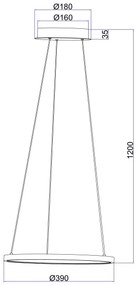 Globo 67192-19 - Lampadario LED a sospensione con filo RALPH LED/19W/230V