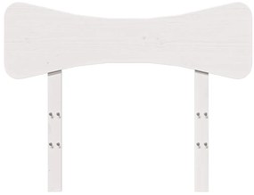 Testiera bianca 75 cm in legno massello di pino