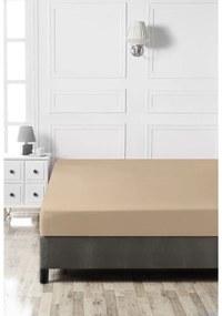 Lenzuolo con angoli beige in cotone 140x200 cm – Mijolnir