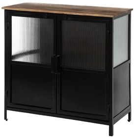 Mobile credenza 2 ante 90x90x40 cm Tibo nero