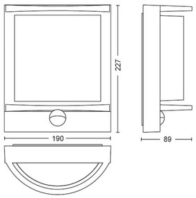 Philips - LED Applique da esterno con sensore SAMONDRA LED/3,8W/230V IP44