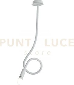 Plafoniera lover bianca 1 luce attacco e14 10x10x100cm in metallo e...