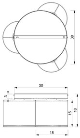 Lampadario a plafone LOFT SHADE 3xE27/60W/230V bianco/oro