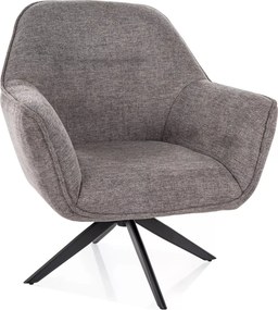 Poltrona Galia Brego in tessuto grigio – 86x77x75 cm