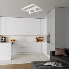 Plafoniera LED/38W/230V + 2xGU10/30W bianca