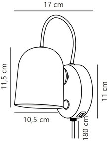 DFTP by Nordlux - Faretto da parete ANGLE 1xGU10/25W/230V nero