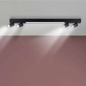 Plafoniera LED PARIGI LED/24W/230V + 4xGU10/10W nero