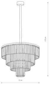 Nowodvorski Lighting Lampada a sospensione Cristal, trasparente/argento, Ø 71 cm