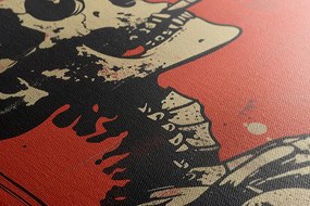 Quadro su tela – Japandi fumatore scheletro