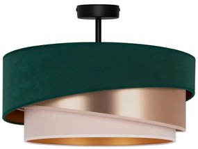 Duolla - Lampadario a plafone KOBO 1xE27/15W/230V diametro 45 cm verde/oro/color crema
