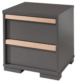 Comodino per bambini grigio scuro London - Vipack