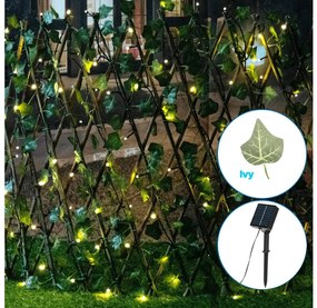 Aigostar - Catena LED solare 102xLED/2x0,7m IP65 bianco caldo ivy