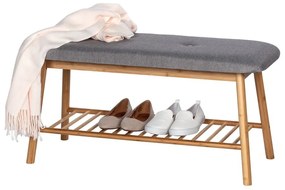 Scarpiera in bambù con panca in colore naturale Bahari - Wenko