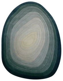 Tappeto blu in lana 160x230 cm Puddle Ombre Wool - Flair Rugs