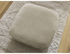 Poggiapiedi beige con rivestimento in ciniglia Leonore – Bobochic Paris