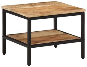 Tavolino Da Salotto 45x45x35 Cm Legno Massello Di Mango Grezzo /