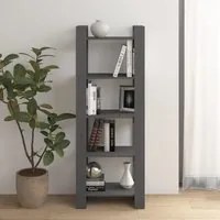 Libreria/Divisorio Grigio 60x35x160 cm Legno Massello cod 10789