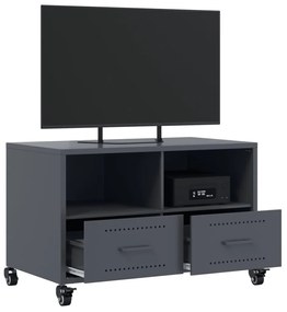 Mobile tv antracite 68x39x43,5 cm in acciaio laminato a freddo